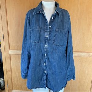 Talbots Denim Button Down Shirt